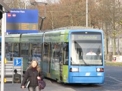 Tram Linie 1 in Kassel, Novemver 2009